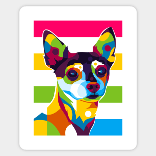 Colorful Chihuahua Dog Sticker